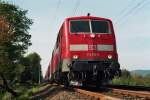 Kreuzungshalt fr 4867 Aachen-Gieen vor der Einfahrt Blankenberg (Sieg) 11.10.2007