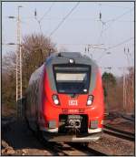 Frontansicht der 442 101,auch als Hamsterbacke bekannt,hier im Regionalverbund als   RE9 bei Eschweiler zu sehen.