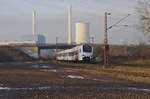 Am 28.12.2016 pendelten die Süwex Triebwagen nur zwischen Trier und Mannheim bzw. Kaiserslautern. An der Mosel wurde gebaut (Tunnelarbeiten) und so gab es zwischen Bullay und Cochem Schienen-Ersatzverkehr. Viele Güterzüge wurden durch die Pfalz umgeleitet. 429 100 - Bahnstrecke 3230 Saarbrücken - Karthaus bei Bous. Im Hintergrund des Kraftwerk Ensdorf.  