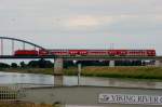 RE 26060 von Hoyerswerda nach Leipzig berquert in Torgau die Elbe am 12.06.2011