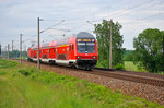 RE 17684 von Leipzig HBF nach Magdeburg HBF, bei Zschortau. 21.05.2016