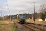 Burgenlandbahn 672 916  Burgenlandkreis  als RB 34875 von Wangen (U) nach Naumburg (S) Ost, bei Reinsdorf (b Nebra) am 12.03.2012.