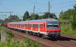 Eine RB von Eisenach nach Halle(S) fuhr am 22.06.13 durch Grokorbetha. Am Schluss schiebt 182 025.