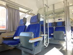 Inneneinrichtung eines im DB m Design gestalten ex IR Wagen vom Schleswig-Holstein Express am Montag, ‎5.