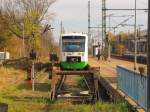 EB VT 011  ilmenau himmelblau  (95 80 0650 411 D-EIB) als EB 80656 nach Bad Langensalza, im Bf Gotha; 03.11.2011