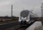 abellio 9442 613, unterwegs für DB Regio, als RB 16366 von Erfurt Hbf nach Sangerhausen, am 28.11.2015 in Großrudestedt.