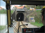 Mit der S41 das Murgtal hinunter -     Der 180 Meter lange Gausbacher Tunnel führt unter dem Ort Gausbach hindurch.