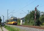 Wagen 907 und 916 als S41 nach Karlsruhe Hbf an der Blockstelle Basheide, 24.