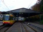 Tw 557 als S1 im Bad Herrenalber Bahnhof. Aufgenommen am 3.11.2009