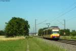 27.06.2011: TW 920  Volksschauspiele tigheim  als S31 Eilzug nach Karlsruhe Hbf bei Malsch.