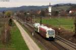 Zwei VT 650 der Breisgau-S-Bahn als BSB 88429 am 17.03.2012 bei Denzlingen.