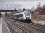 Das letzte Stück nach Leipzig Miltizer Allee brauchte der 1442 627,am 14.Februar 2016,nach Verlassen von der Station Karlsruher Straße nur noch fahren.