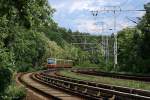 BR 481 aus Erkner auf dem Weg zum Berliner Ostbahnhof. Aufnahme entstand kurz vor Rahnsdorf nach einem Spaziergang
24.05.2009