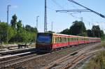 BR 481 der S-Bahn Berlin unterwegs auf der Linie S7 nach Ahrensfelde. Aufgenommen am 11.08.2013 Berlin Wannsee. 