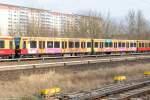 481 470-3  DUNKIN´DONUTS  S-Bahn Berlin als S75 (S 74087) von Berlin Warschauer Straße nach Berlin-Wartenberg in Berlin-Hohenschönhausen. 27.02.2016