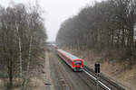 Zwei Triebzüge der Baureihe 474 (Nummern unbekannt) zwischen Hamburg-Ohlsdorf und Hamburg Rübenkamp.