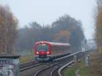 Bahnhof Bahrenfeld: Einfahrt einer S-Bahn der Linie S1 nach Wedel.