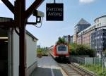 Ausfahrt eines Zuges der Hamburger S-Bahn Richtung Hauptbahnhof aus der Station  Rothenburgsort .