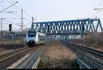 1442 622 (Bombardier Talent 2) der S-Bahn Mitteldeutschland (DB Regio Südost) als S 37646 (S6) von Borna(Leipzig) nach Rackwitz(Leipzig) erreicht den Hp Leipzig Messe auf der Bahnstrecke