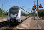 Nachschuss auf 1442 668 (Bombardier Talent 2) der S-Bahn Mitteldeutschland (MDSB II | DB Regio Südost) als S 37253 (S2) von Delitzsch unt Bf nach Leipzig-Stötteritz, die den Bahnhof