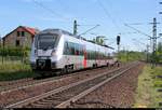 1442 160 (Bombardier Talent 2) der S-Bahn Mitteldeutschland (MDSB II | DB Regio Südost) als verspätete S 37254 (S2) von Leipzig-Stötteritz nach Delitzsch unt Bf erreicht den Bahnhof Rackwitz(Leipzig) auf der Bahnstrecke Trebnitz–Leipzig (KBS 251). [5.5.2018 | 16:36 Uhr]