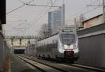 S-Bahn Mitteldeutschland 1442 202 als S 29514 (S2) von Markkleeberg-Gaschwitz nach Bitterfeld, am 20.02.2014 an der Station Leipzig MDR.