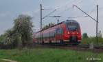 442 741 und ein weiterer  Hamster  sind am 07.05.13 als S1 bei Kersbach Richtung Bamberg unterwegs.