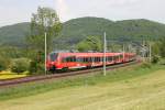 Als S1(39162) nach Forchheim(Oberfr) sind am 11.Mai 2012 442 239 + 442 224 bei Happurg unterwegs.