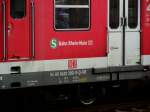 S-Bahn Rhein Main Aufschrift von 420 290-9 am 25.11.13 in Hanau Hbf 