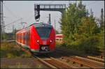 Inzwischen sind die mit modifizierten Kopf ausgestatten Alstom Coradia Continental fr die DB S-Bahn Rhein-Ruhr auf Testfahrt.