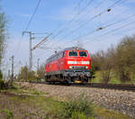 218 486 der S-Bahn Stuttgart auf dem Weg nach Ulm bei Salach am 1.4.2017.