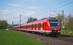 S-Bahn Stuttgart - DB BR 430 079 + 015 + 007 als S3 zum Flughafen / Messe bei Leinfelden, 19.04.2016