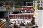 Baustellenverkehr -    Am Bahnhof Stuttgart-Feuerbach sind sowohl die Stadtbahn als auch die S-Bahn direkt von den Bauarbeiten für Stuttgart 21 betroffen.