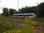 Dieses Foto wurde auf dem Bahnhof-Brebach aufgenommen. Eine Saarbahn auf dem Weg nach Saareguemines