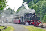 Vulkanexpress der B.E.G. mit Mallet 11sm verläßte den B.E.G.-Bf Brohl-Lützing - 21.05.2018