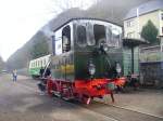 Lok Franzburg beim Bekohlen am 2.4.10 auf der Brohltalbahn