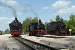 Lokparade am 19.05.2012 in Warthausen mit 99 788, 99 608 und 99 716.