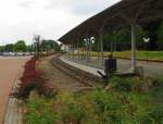 Das Gleis 1 der Dllnitzbahn in Oschatz Hbf; 09.06.2011