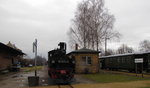 Döllnitzbahn 99 1574-5 am 02.01.2012 beim Wasser fassen in Mügeln.