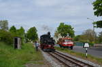 Döllnitzbahn Sächsische IV K 99 584 in Oschatz auf der Schmalspurbahn Strecke Oschatz – Mügeln - Glossen 10.05.2020