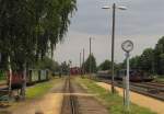 Das Durchfahrtsgleis der Dllnitzbahn im Bf Mgeln; 09.06.2011