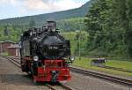 99 794 rangiert an die Zugspitze des SDG1005 in Cranzahl, 31.7.010.