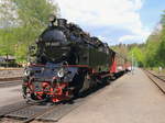 99 6001 steht abfahrbereit im Bahnhof Alexisbad am 18.