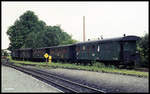 Am 7.9.1991 stand der Traditionszug der HSB im Bahnhof Wernigerode Westerntor.