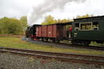 Einfahrt von 99 6001 mit IG HSB-Sonderzug am 22.10.2016 in die Stieger Wendeschleife.