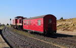 Rangierarbeiten von 199 861 mit Sonder-GmP am 21.04.2018 im Brockenbahnhof. (Bild 7) Nun wird auch der Packwagen auf Gleis 2 rangiert um wieder an den Zug angekuppelt zu werden.