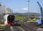 Brockenblick,links rangiert  99 234 in Wernigerode.