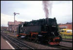 997234 rangiert hier am 4.10.1995 im Bahnhof Nordhausen Nord.