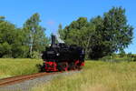 Durchfahrt von 99 5906 am 07.07.2018 durch die Stieger Wendeschleife. (Bild 2)