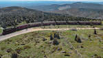 Brockenbahn auf dem Brocken. Aufnahme vom 02.06.2019